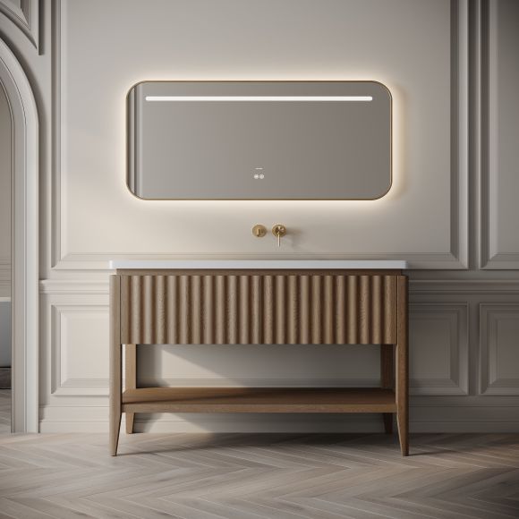 Kensington Vanity Unit & Stone Basin 1200mm Smoked Oak